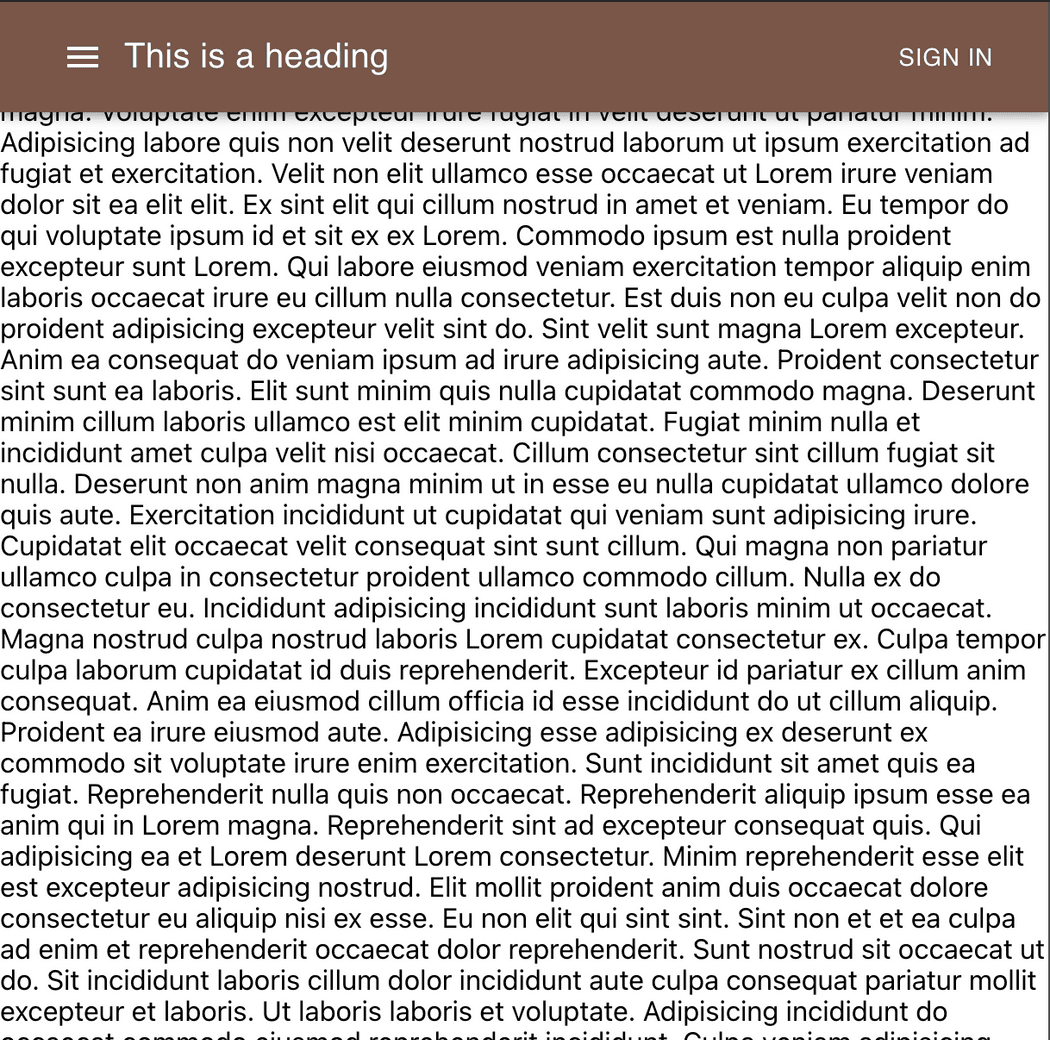 Material-UI appbar text Material-UI appbar text