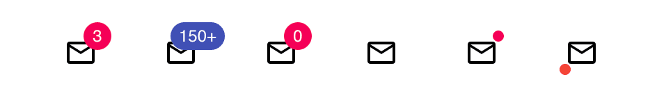 Material-UI badges Material-UI badges